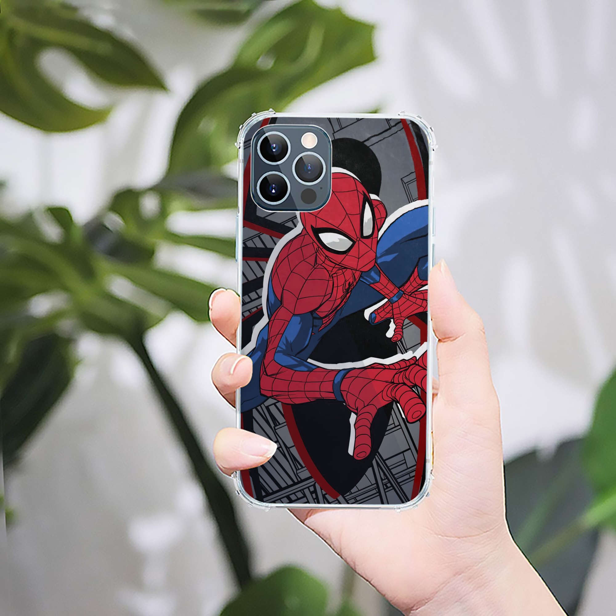 （画像用） Spider Man スパイダーマン 【iPhone 12シリーズ対応】透明スマホケース（クリアソフトケース）